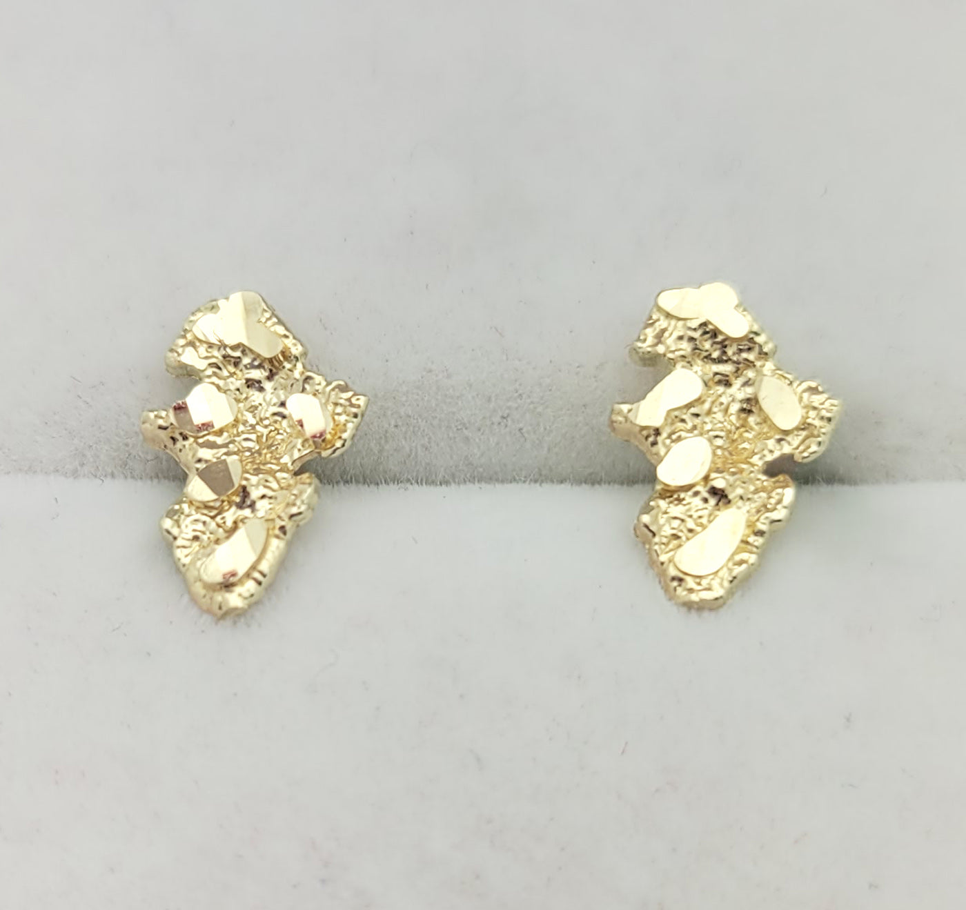 10k Yellow Gold Small Nugget Earrings Solid Gold