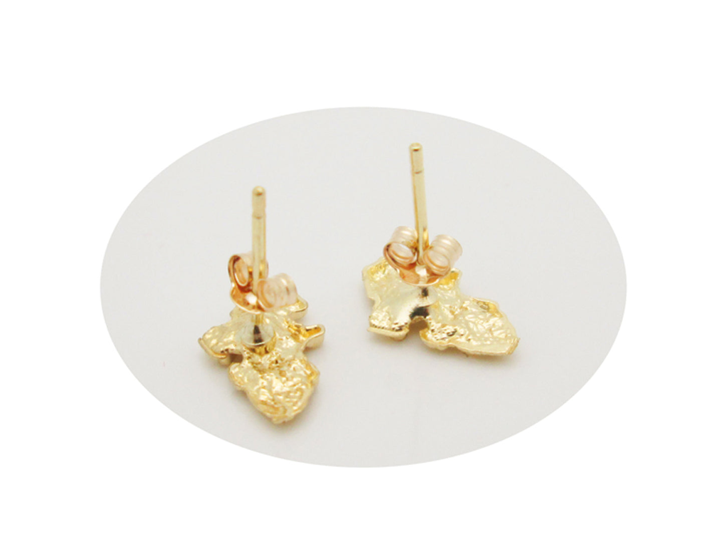 10k Yellow Gold Small Nugget Earrings Solid Gold