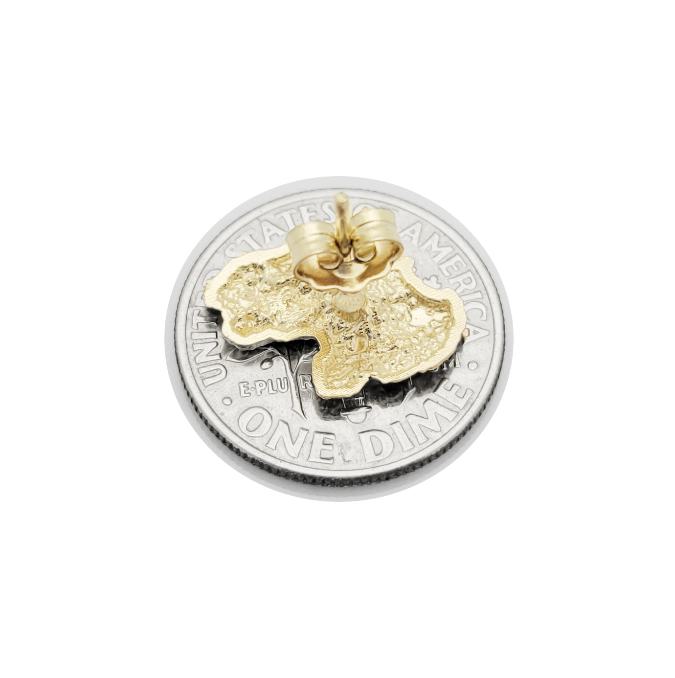 Mens 10k Yellow Gold Nugget Earrings